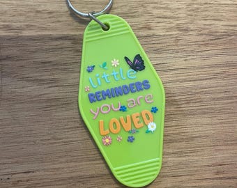 Motel Keychain | Retro Motel Keychain | Keychain | Inspirational Keychain | Best Friend Gift | Affirmations Keychain | Gift Idea