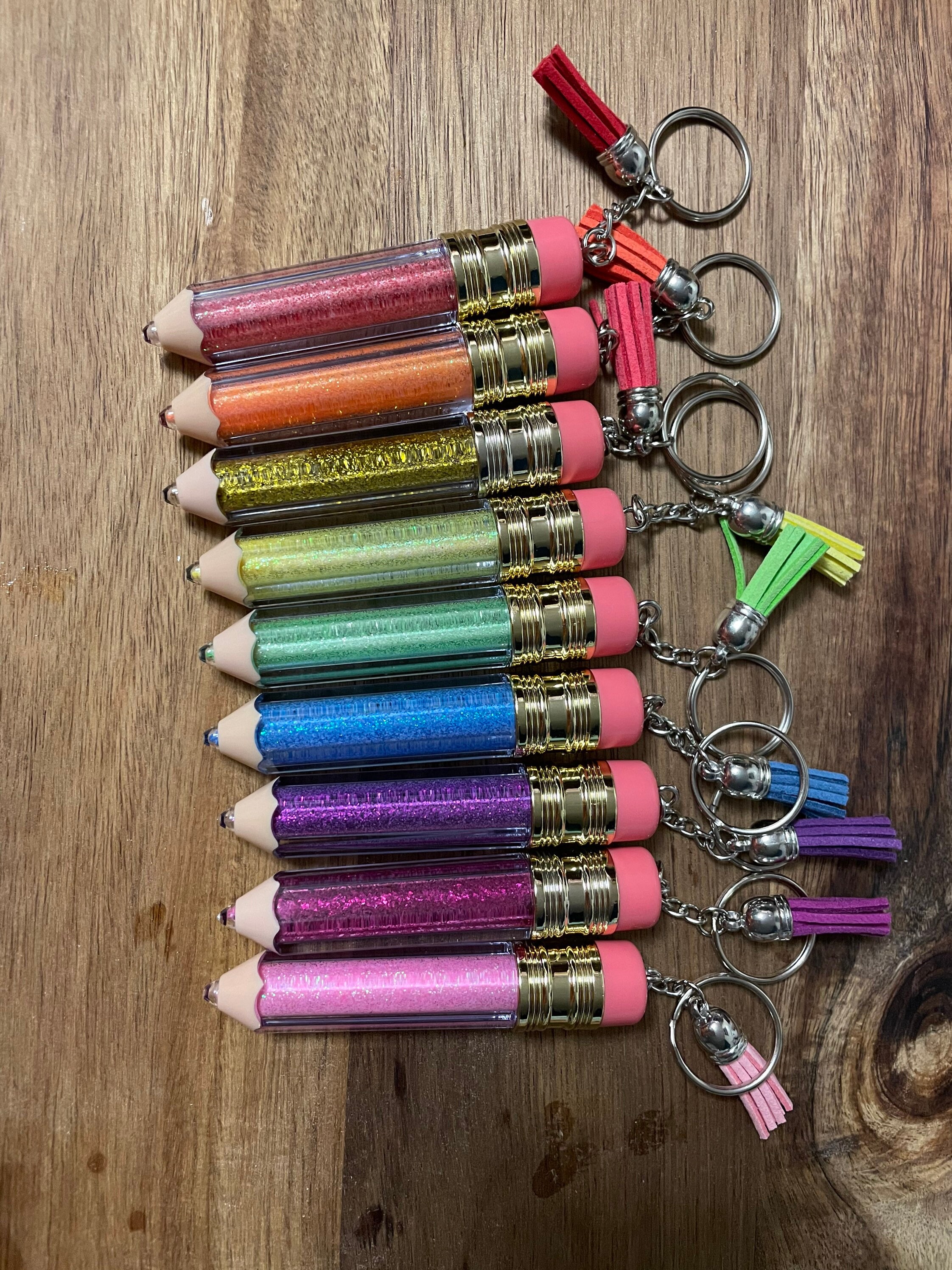 3D Pencil Keychain Pencil Keychain Teacher Keychain Teacher