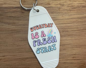 Motel Keychain | Retro Motel Keychain | Keychain | Inspirational Keychain | Best Friend Gift | Affirmations Keychain | Gift Idea