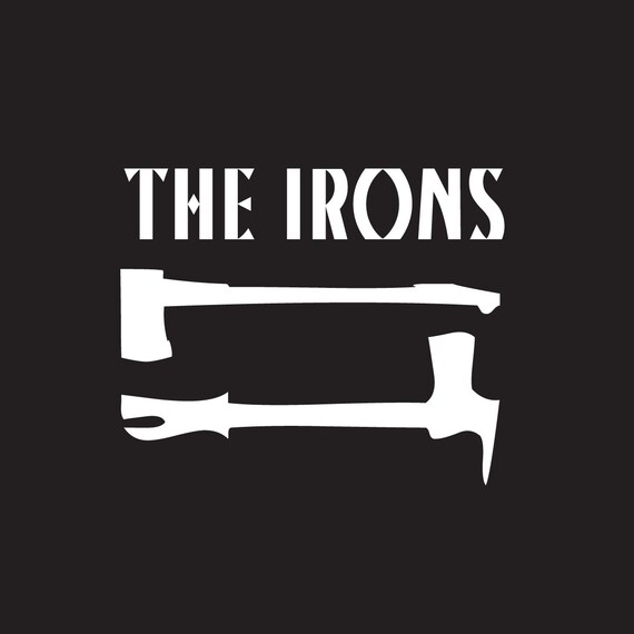 Firefighter The Irons Vinyl Sticker White Red Etsy