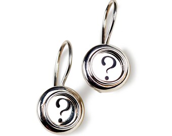 Orecchini Openjart Question Mark in argento sterling / 18k vermeil e smalto