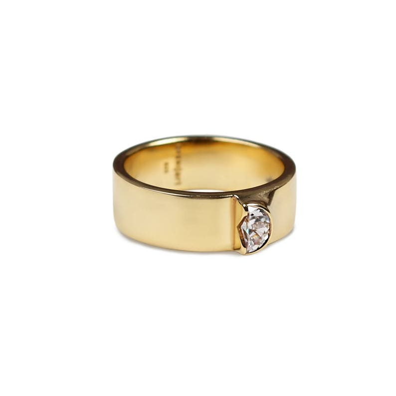 Half-a-carat Ring With Cubic Zirconia 0.5ct in 18k Vermeil or - Etsy