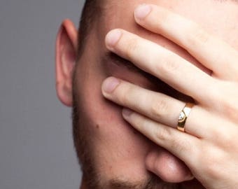 Anello mezzo carato con zirconia cubica 0,5ct in vermeil 18k o argento