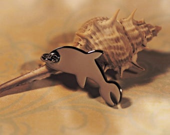 Openjart Zoo gentile delfino ciondolo in argento Sterling, lucidato a specchio, unisex