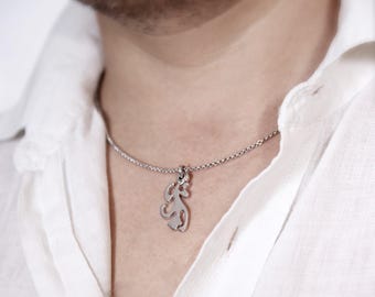 Openjart Zoo Cheeky Monkey pendente in argento, lucidato a specchio, unisex
