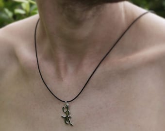 Openjart Zoo marzo lepre pendente in argento, lucidato a specchio, unisex