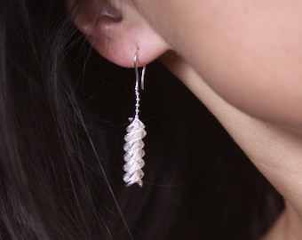 Orecchini openjart short fusilli in argento sterling