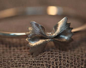 Openjart Farfalle Pasta Bangle in sterling silver