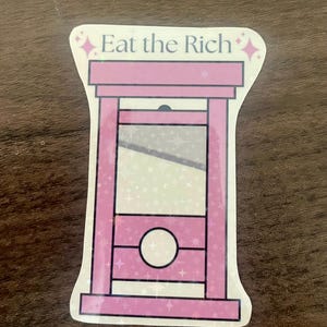 Holographic guillotine sparkly vinyl sticker