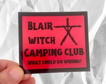 Blair Witch camping club horror vinyl water resistant sticker