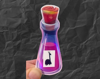 Holographic llama poison vinyl water resistant sticker