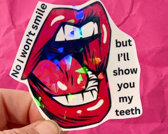 Holographic Halsey inspired nightmare vinyl water resistant sticker