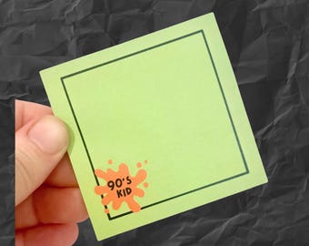 90s kid splat sticky note orange and green Post-it® Notes