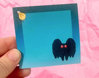 Mothman loves lightbulb sticky note cryptid Post-it® Notes