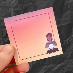 Witchy pagan fortune teller sticky note crystal ball Post-it® Notes