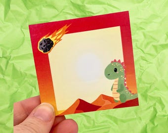 Cute dinosaur meteor sticky note Post-it® Notes