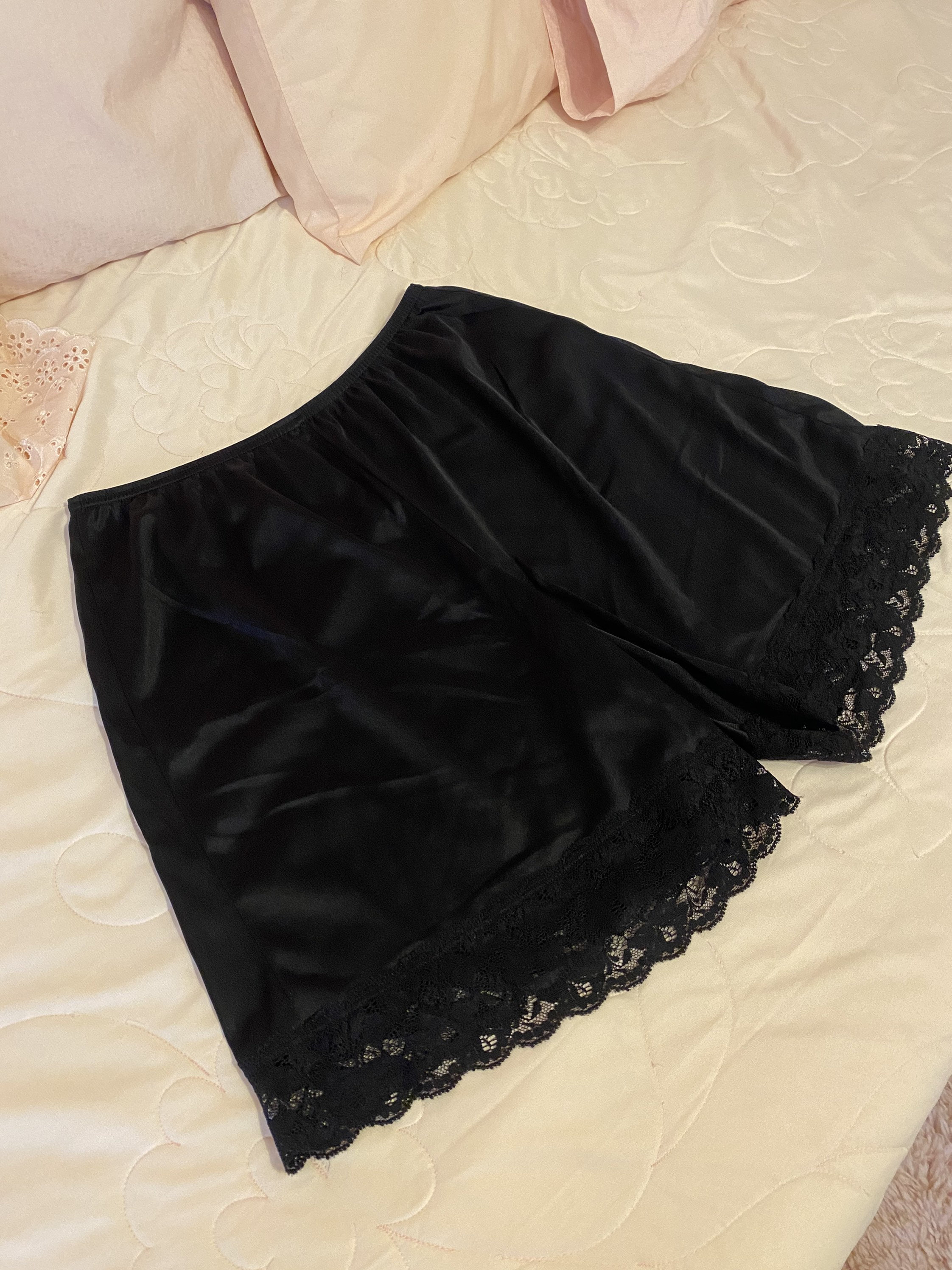 Vintage Black Half Slip/shorts by undermomemts Size Medium Etsy