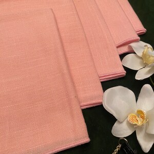 Vintage set of 2 baby pink dinner napkins