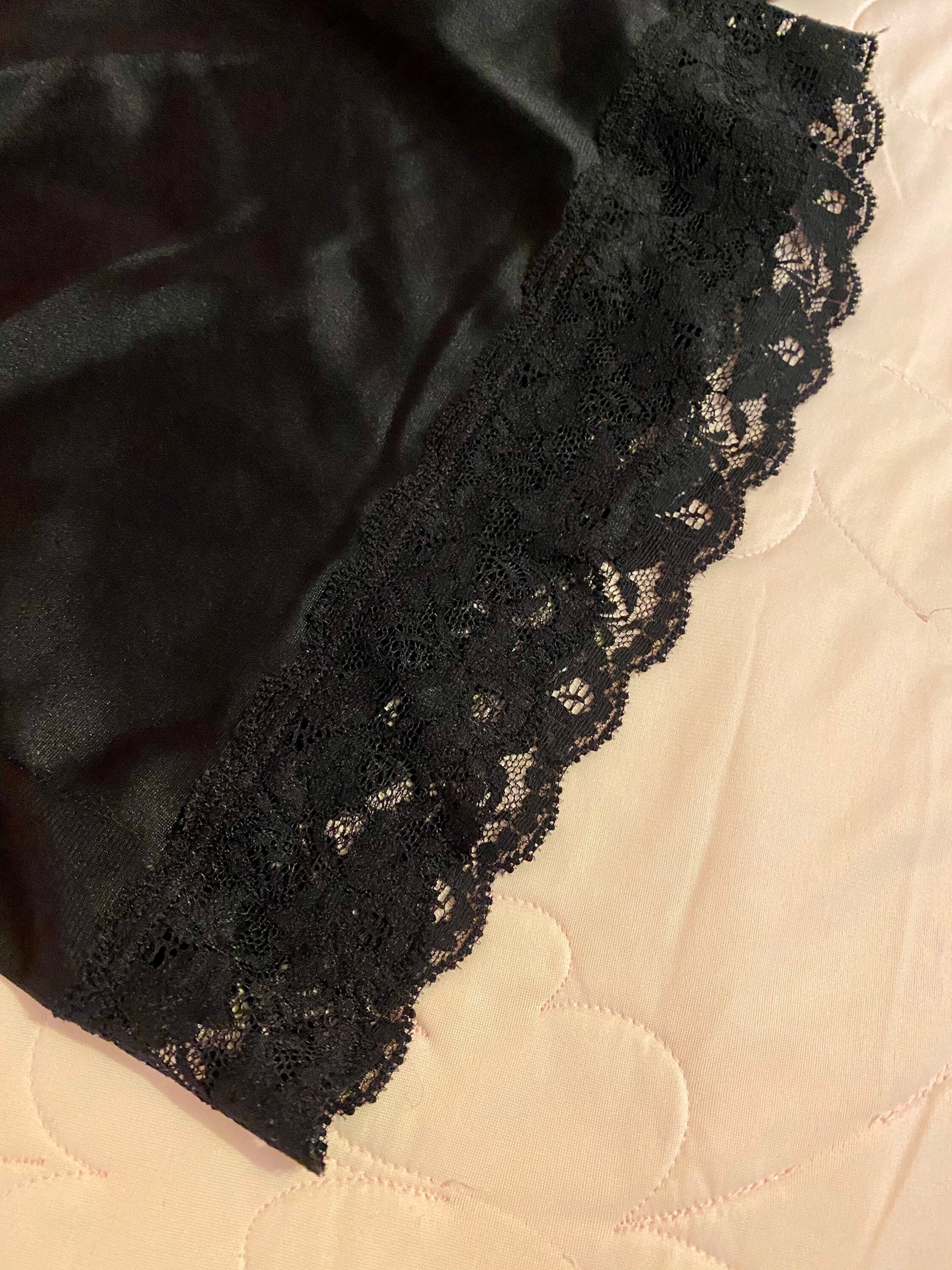 Vintage Black Half Slip/shorts by undermomemts Size Medium Etsy