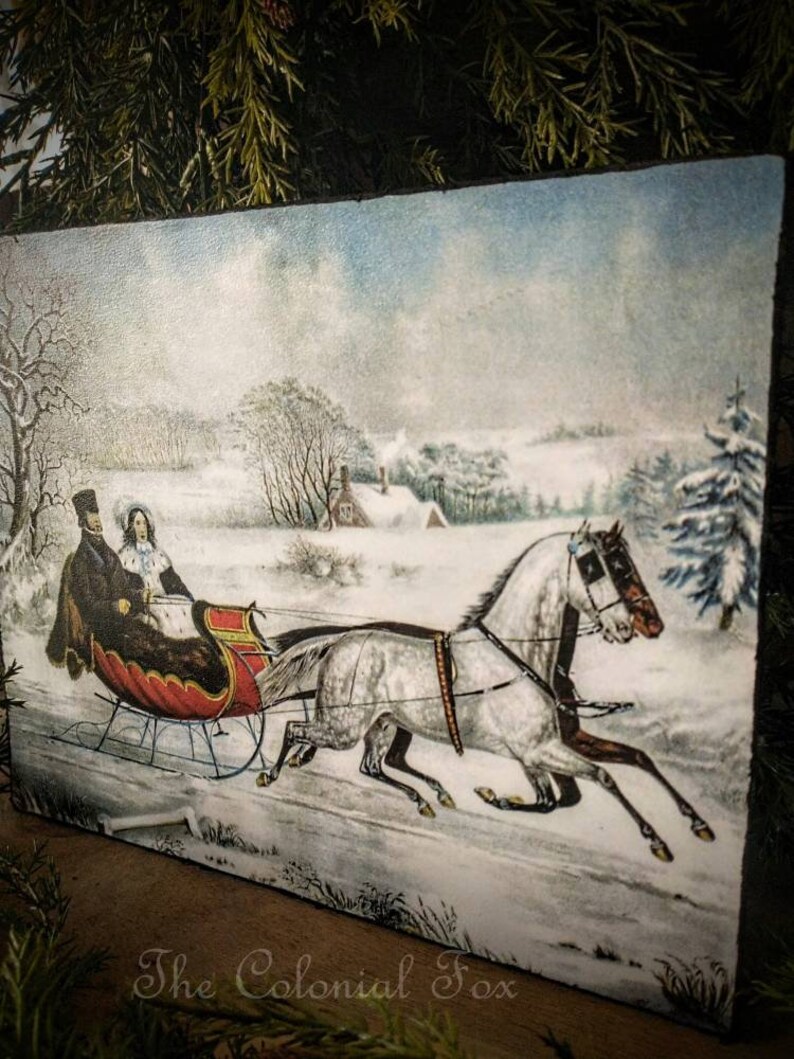 Currier and ives christmas prints