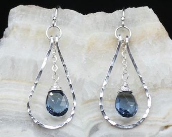 Sky Blue Color Stone Silver Earring 336 925 Sterling Silver Earrings Blue Quartz Gemstone Earrings Silver Jewelry Birthday Gift Earring