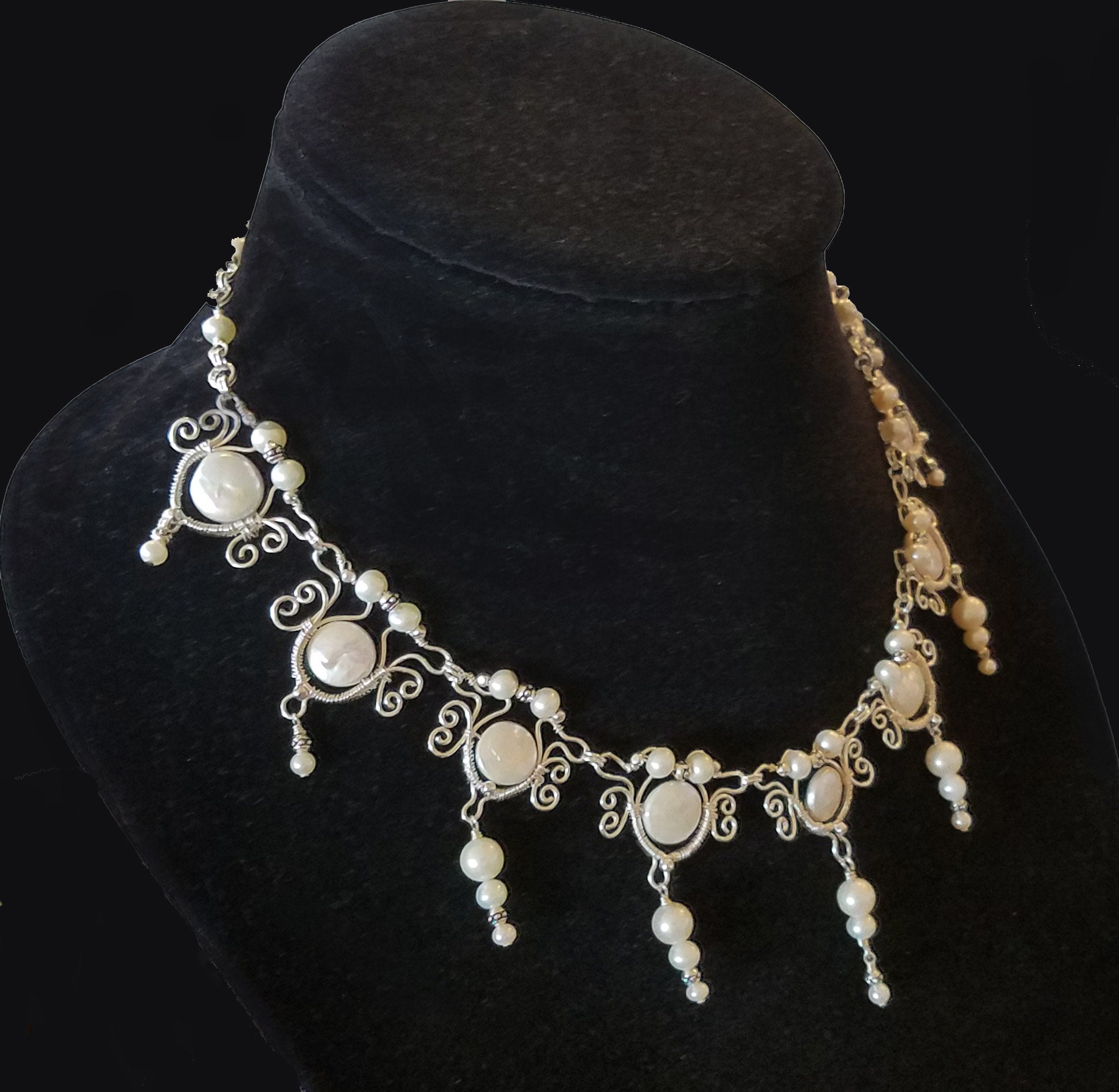Stunning Bridal Set Pearls Sterling Silver Beads Handmade - Etsy