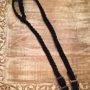Solid black one ear hadstall