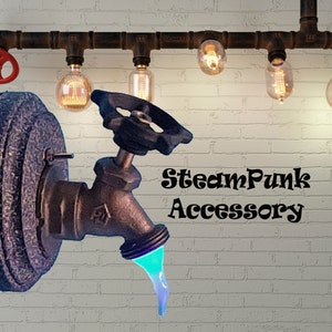 Faucet (Battery Powered) LED Night Light/ Steampunk/Industrial/ Novelty Nightlight