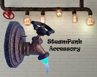 Faucet LED Night Light/ Steampunk/industrial/ Novelty Nightlight 