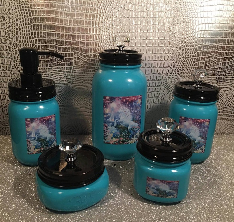 marilyn Monroe 5 piece mason jar bathroom set Bathroom decor vanity
