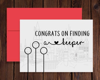 Harry Potter Wedding Congratulations Card