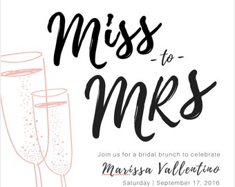 Miss to Mrs. Bridal Shower Invite