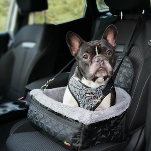 Asiento de coche para perros - Funda premium para silla de coche para perros  Compatible con todos