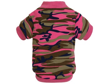 Pink Camo Dog Sweatshirt - Camouflage Dog Sweater - Pink Camo Dog Jumper - Dog/Puppy Clothing
