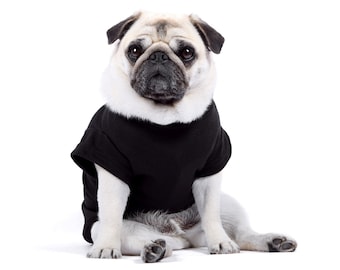 Camiseta negra para perro - Camisetas para perros y cachorros - Camisas para perros - Ropa para perros - Excelente regalo para perros disponible en tallas XS a 4XL