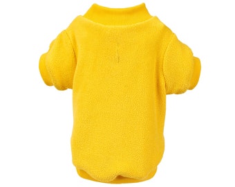 Lemon Fleece Dog Sweatshirt - Yellow Fleece Dog Sweater - Lemon Fleece Dog Jumper - Dog/Puppy Clothing