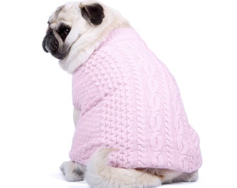 Zopfmuster Hundepullover - Hundepullover - Winter Hundebekleidung - Cotton Candy - Hundebekleidung, Hundezubehör und Hundegeschenke