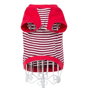 Red Striped Dog T-Shirt - Dog Tees - Red Dog Shirts - Pet Shirts - XXS to XXL