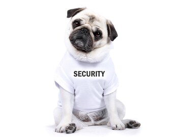 Designer Dog Tshirt - Security T-Shirt for Dogs and Puppies - Dog Shirts - Dog Clothes - Dog Gift - XS to 4XL - Quality Dog Clothing