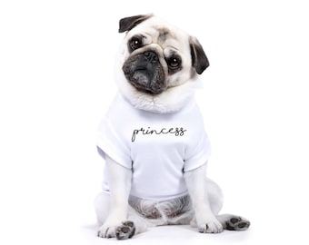 Camiseta para perros de diseñador - Camiseta princesa para perros y cachorros - Camisas para perros - Ropa para perros - Regalo para perros - XS a 4XL - Ropa para perros de calidad