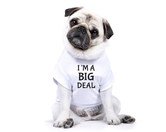 Designer Dog Tshirt - I'm A Big Deal T-Shirt for Dogs and Puppies - Dog Shirts - Dog Clothes - Dog Gift - XS to 4XL - Quality Dog Clothing