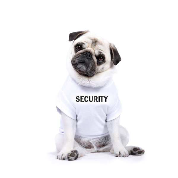 Designer Dog Tshirt - Security T-Shirt for Dogs and Puppies - Dog Shirts - Dog Clothes - Dog Gift - XS to 4XL - Quality Dog Clothing