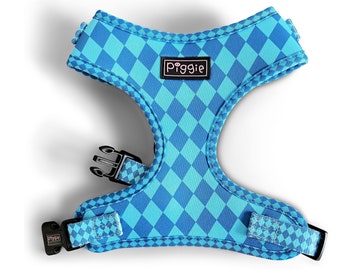 Diamonds are Fur-ever Adjustable Dog Harness - Blue Diamond Soft Padded Dog Harness - Puppy Harness - Breathable Mesh