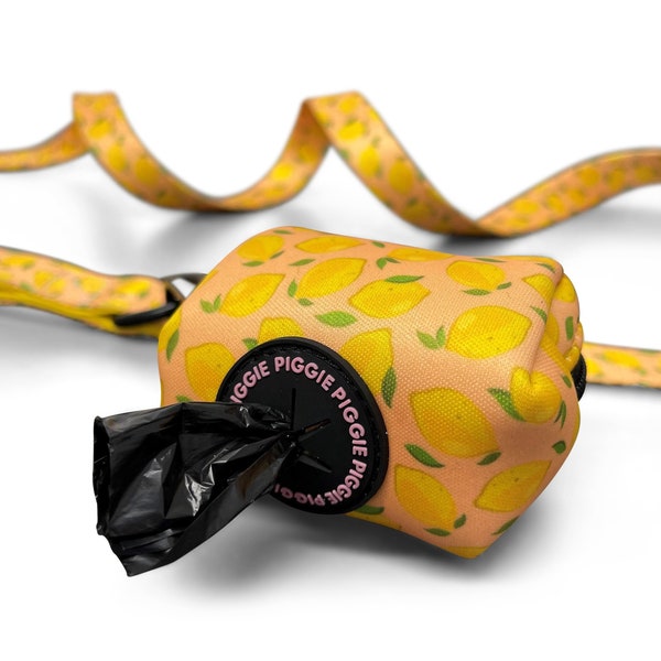 CITRUS GOT REAL Poop Bag Holder - Lemon Poop Bag Carrier - Quality Dog Accessories