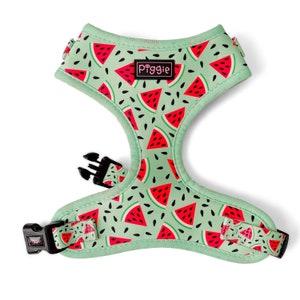 MELON-TASTIC Adjustable Dog Harness - Watermelon Design Soft Padded Dog Harness - Quality Dog Accessories