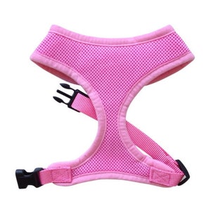 Pink Mesh Dog Harness - Pink Dog Harness - Vest Dog and Puppy Harness - XS to XL - RichPaw