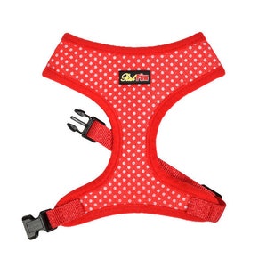 Dog Harness - Red Polka Dot Dog Harness - Vest Dog and Puppy Harness - XS to XL - RichPaw