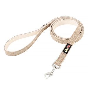 Beige Eco Friendly Hemp and Cotton Dog Lead with Matching Collar Available - Puppy and Dog - Organic Hemp Dog Leads by RichPaw