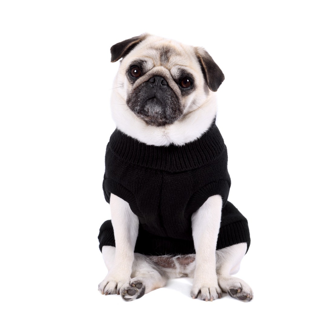 Black Cable Knit Dog Sweater Black Dog Sweater Black Winter Dog Jumper