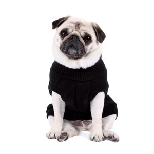 Black Cable Knit Dog Sweater - Black Dog Sweater - Black Winter Dog Jumper - Dog/Puppy Clothing